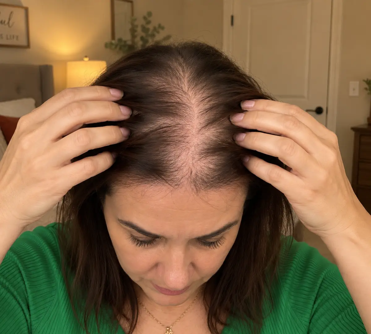 Amanda C. before using Pepthair